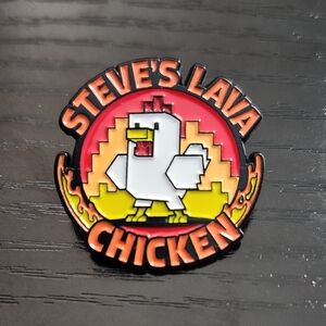 Minecraft Steve's Lava Chicken Enamel Pin